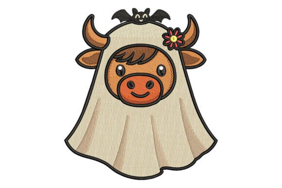 Cute Cow Halloween Embroidery Review