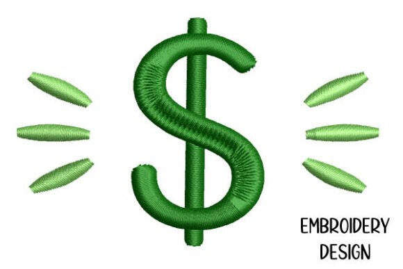 Dollar Symbol 3 Sizes Embroidery Review