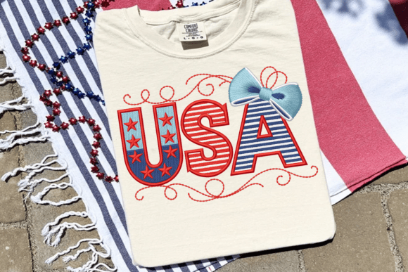 Faux Embroidery USA Coquette Png,varsity Review