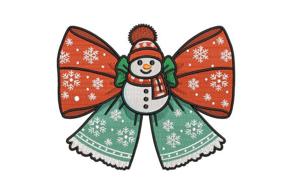 Festive Snowman Bow Embroidery Review