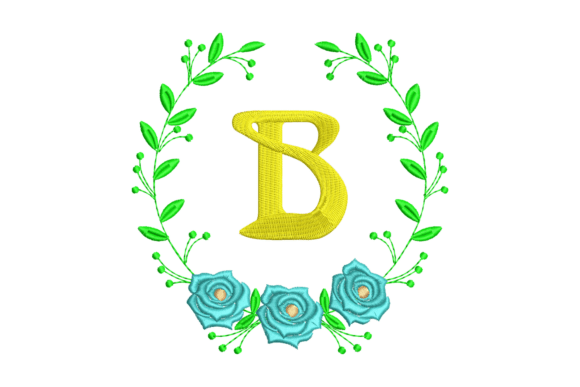Floral Monogram B Embroidery Design Review