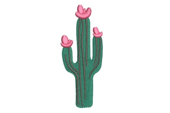 Flowering Desert Cactus Embroidery Design