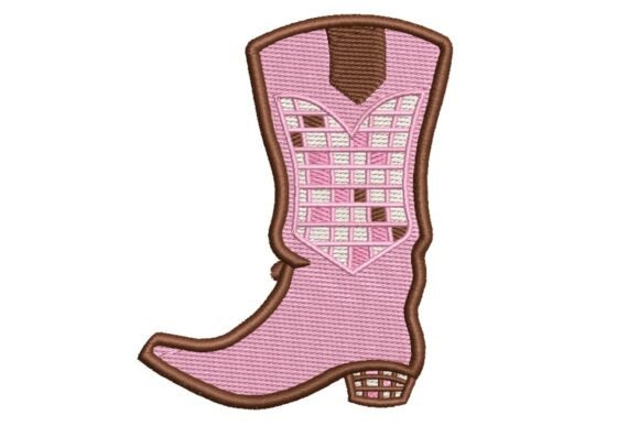 Pink Disco Cowgirl Boot Embroidery Design Review